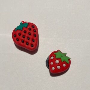 Strawberry crocs jibbitz - Red and Green shoe charms